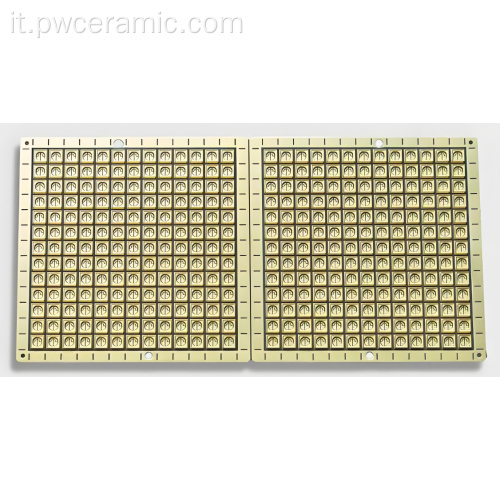 Substrato di allumina Al2O3 metallizzato DPC in rame placcato diretto